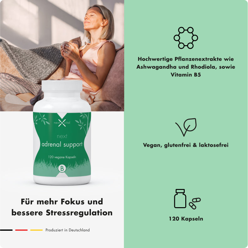 next adrenal support, 120 vegane Kapseln