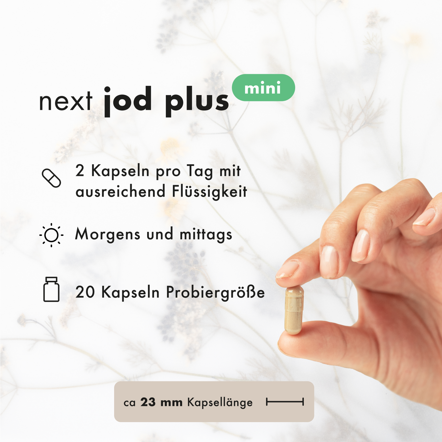 next jod plus mini, 20 vegane Kapseln - Probiergröße