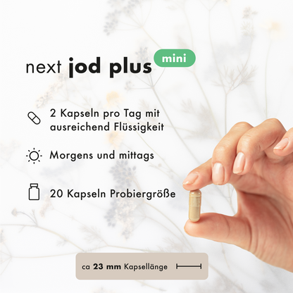 next jod plus mini, 20 vegane Kapseln - Probiergröße