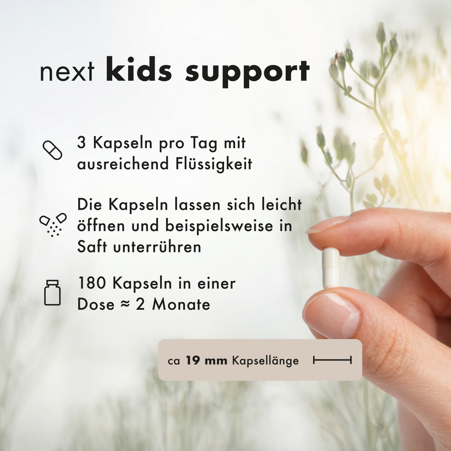 next kids support, 180 vegane Kapseln