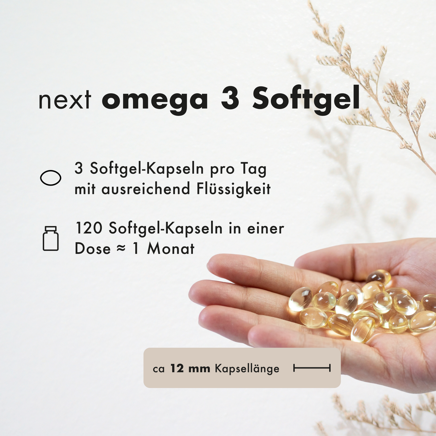 next omega 3, 120 vegane Softgel-Kapseln