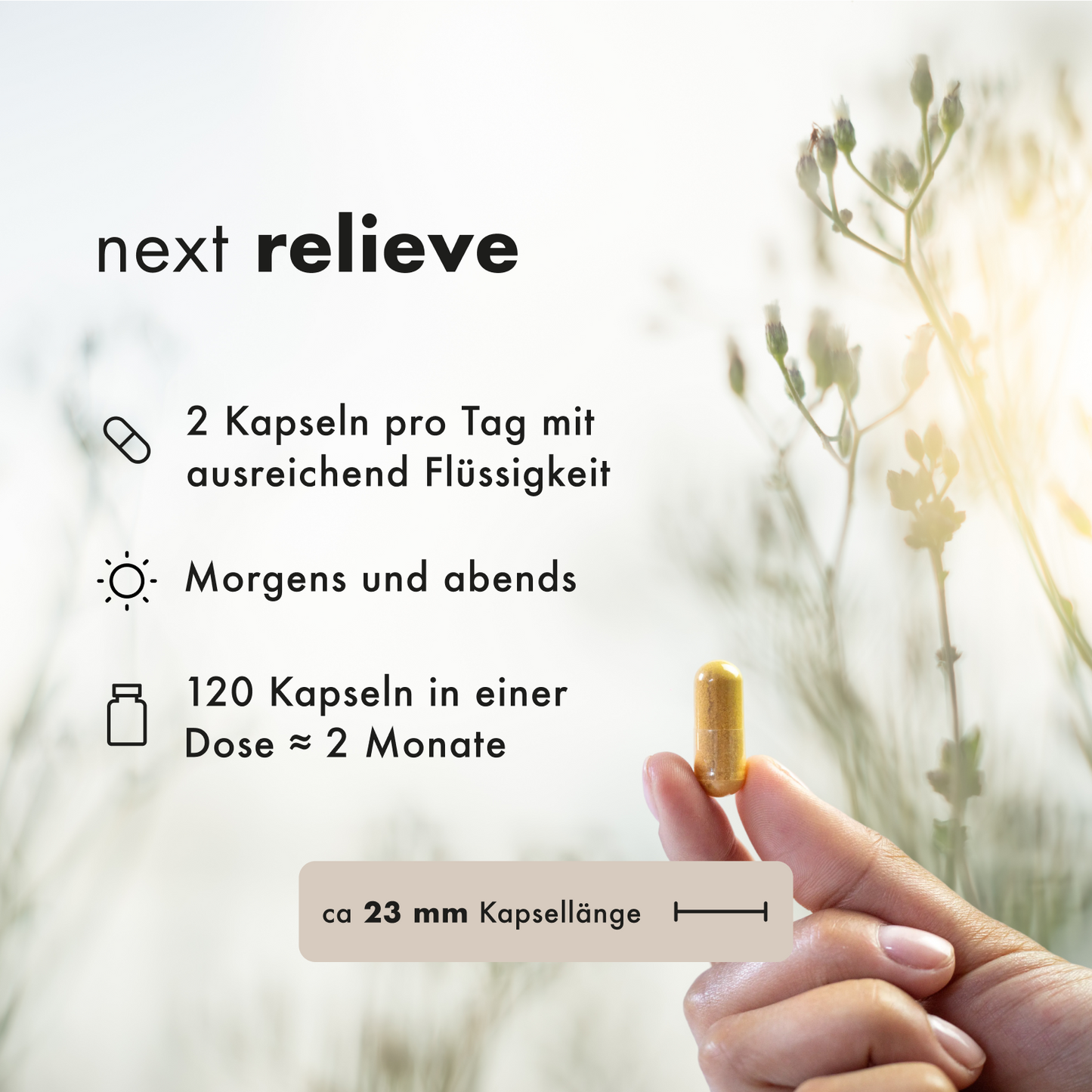 next relieve, 120 vegane Kapseln