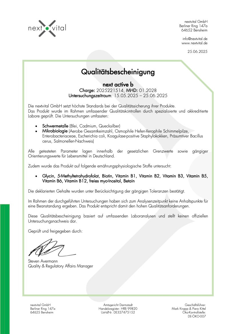 Qualitätsbescheinigung