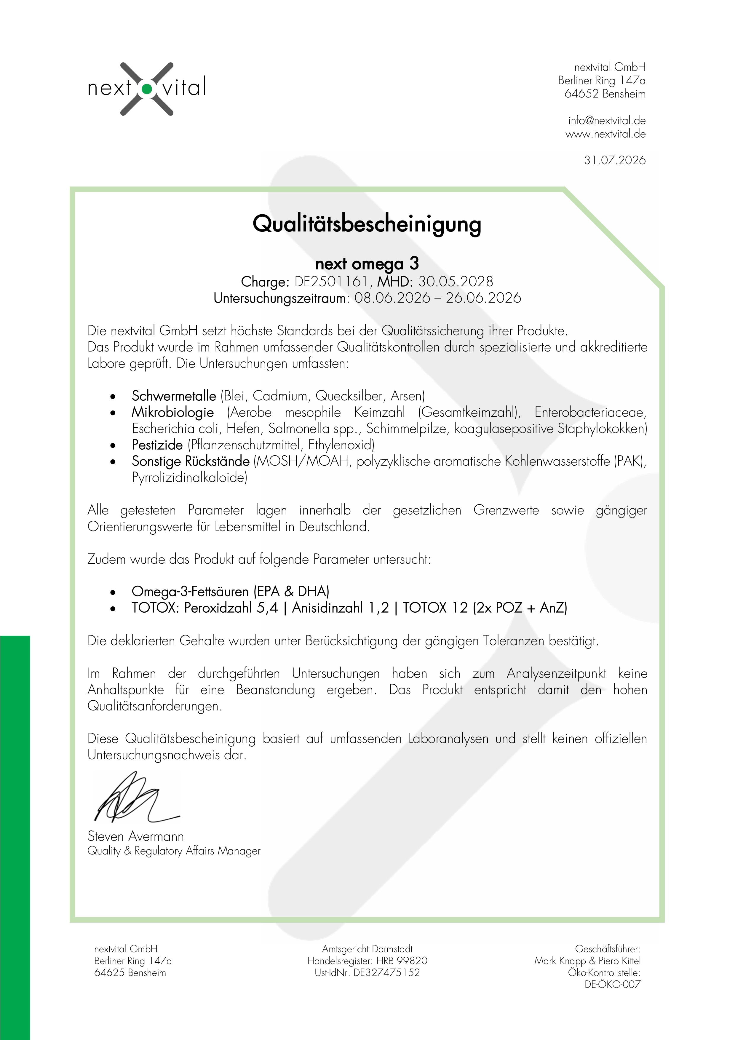 QBS Omega 3 - 05.2028