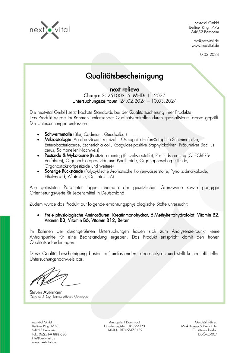 Qualitätsbescheinigung