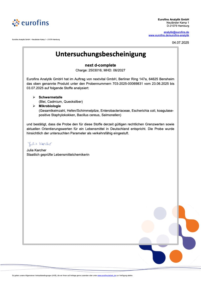 Untersuchungsbescheinigung