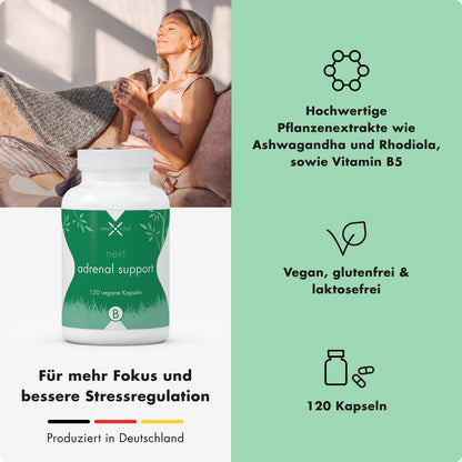 next adrenal support, 120 vegane Kapseln