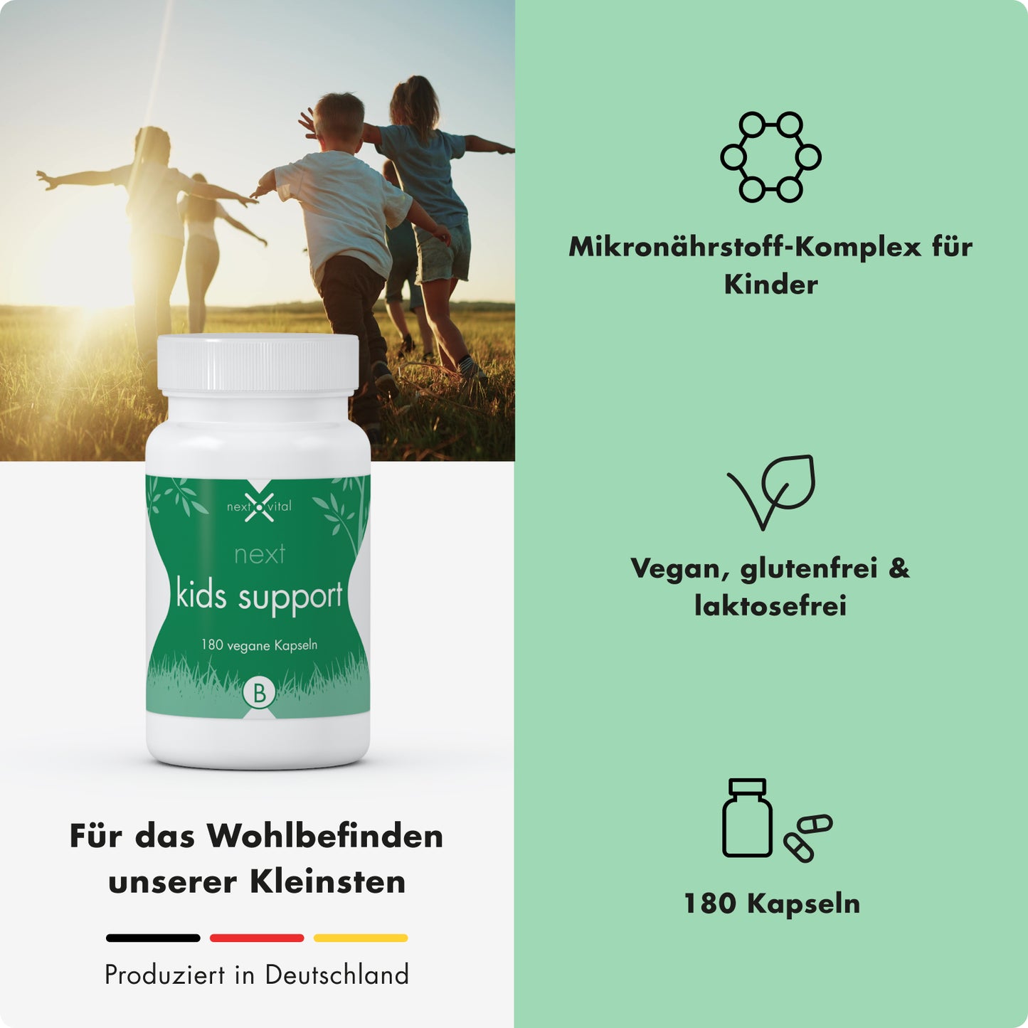 next kids support, 180 vegane Kapseln