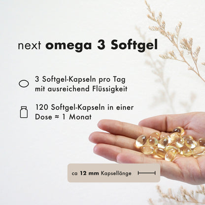 next omega 3, 120 vegane Softgel-Kapseln