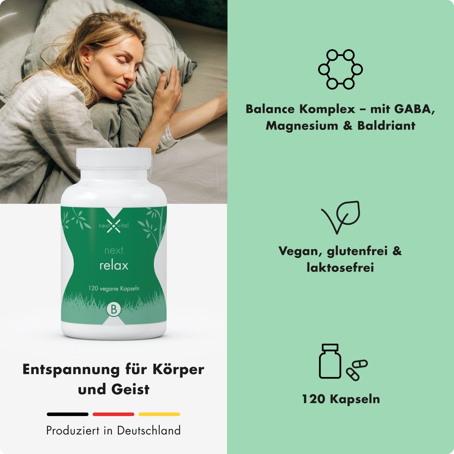 next relax, 120 vegane Kapseln