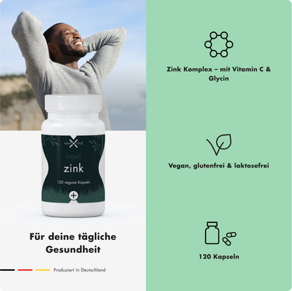 next zink, 120 vegane Kapseln