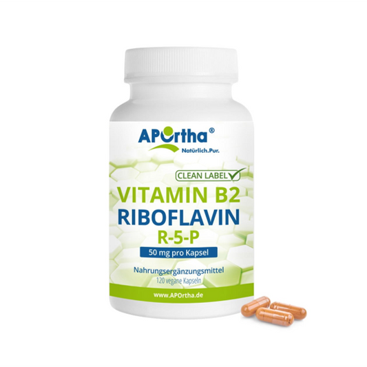 APOrtha® Vitamin B2 Riboflavin, 120 vegane Kapseln