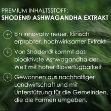 Laden Sie das Bild in den Galerie-Viewer, Premium Inhaltsstoff - Shoden Ashwagandha Extrakt