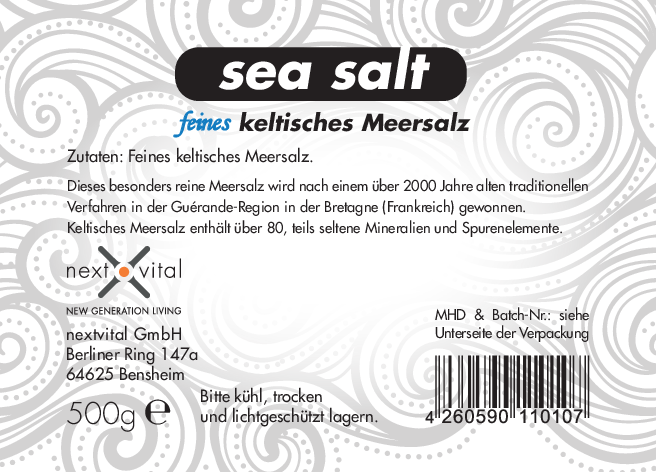 nextvital sea salt - Feines keltisches Meersalz, 500 g